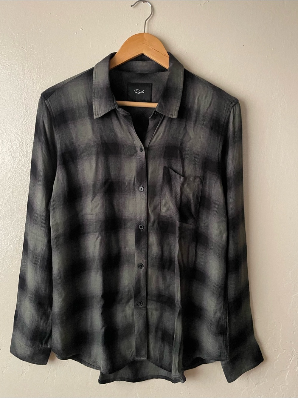 Rails Hunter Moss Ash Plaid button down Shirt